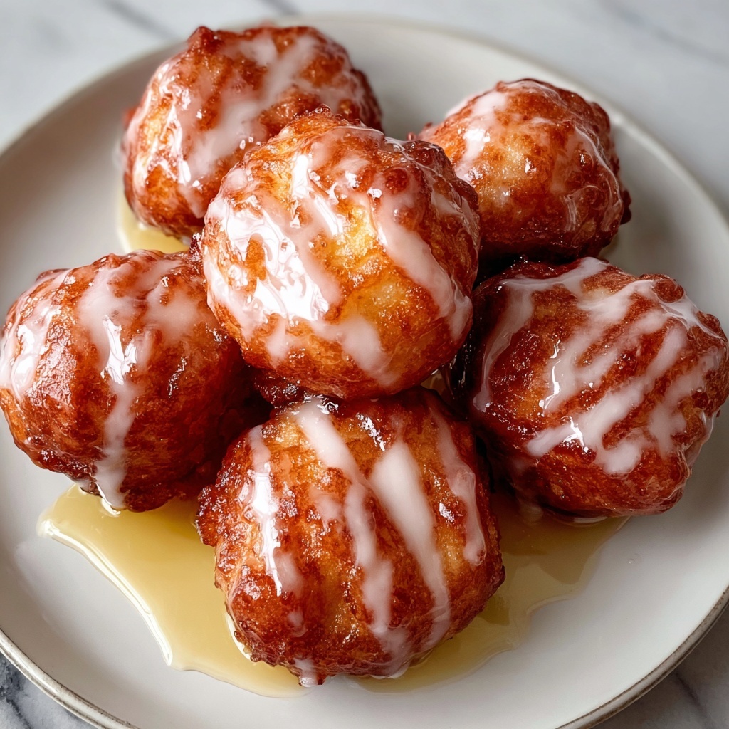 Baked Apple Fritters with Vanilla Glaze Recipe - Recipe Image