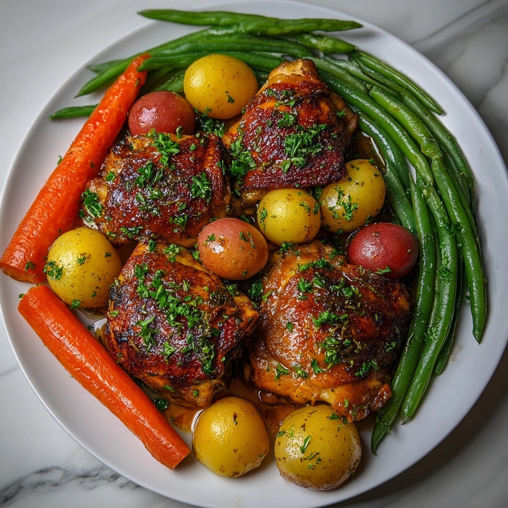 Slow Cooker Honey Garlic Chicken and Veggies Recipe - Recipe Image