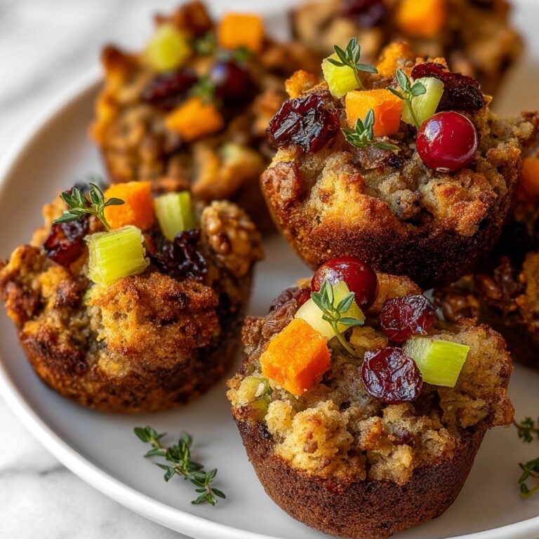 Individual Vegan Thanksgiving Stuffing Muffins Recipe