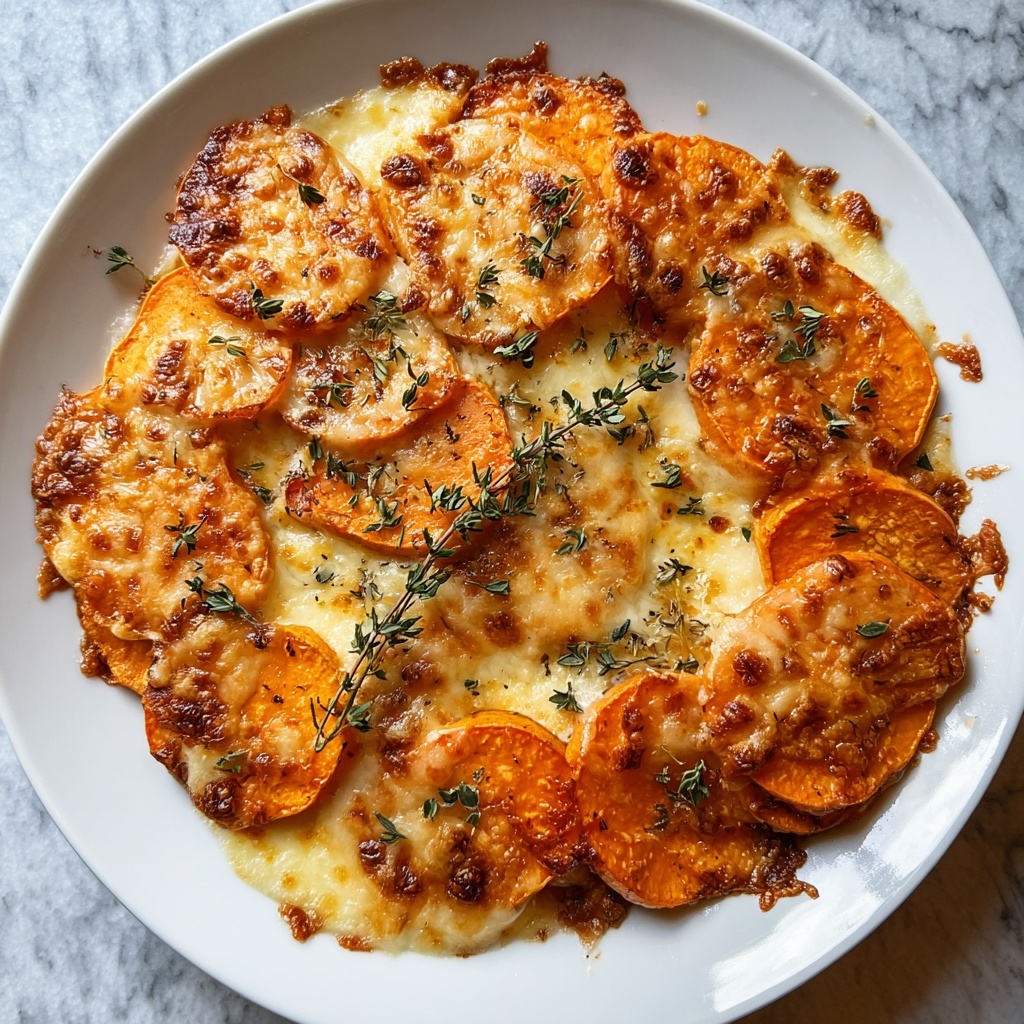 Scalloped Sweet Potatoes au Gratin Recipe - Recipe Image