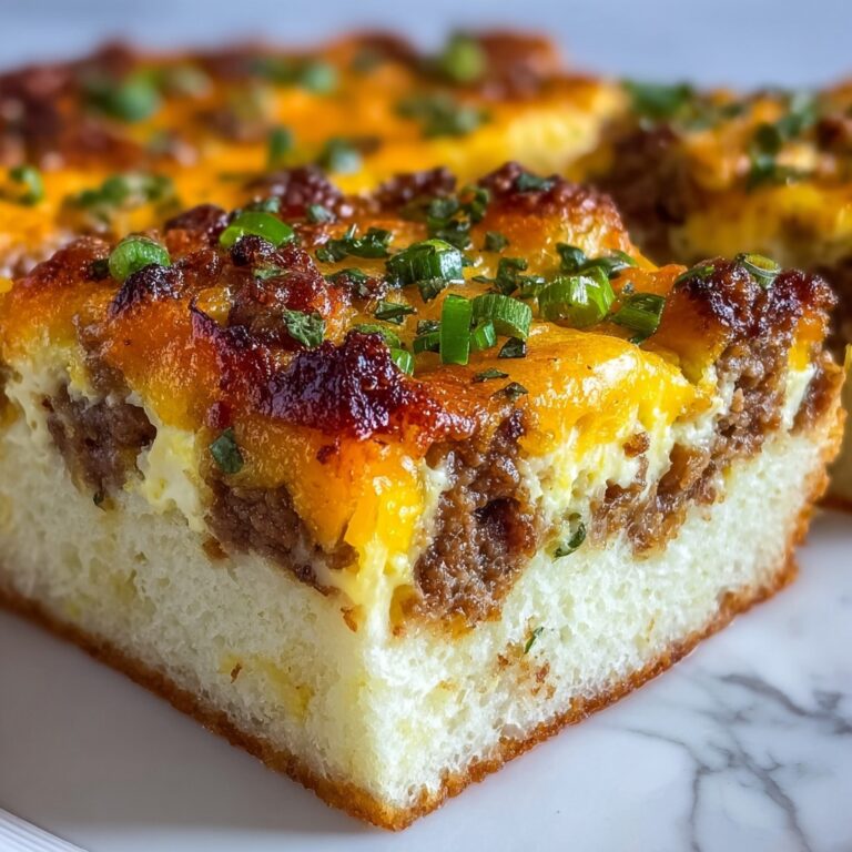 Overnight Breakfast Casserole with Sausage, Cheddar, and Veggies Recipe