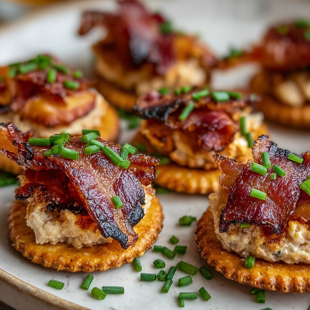 Savory Crispy Bacon-Wrapped Crackers with Smoky Cheese Spread Recipe - Recipe Image