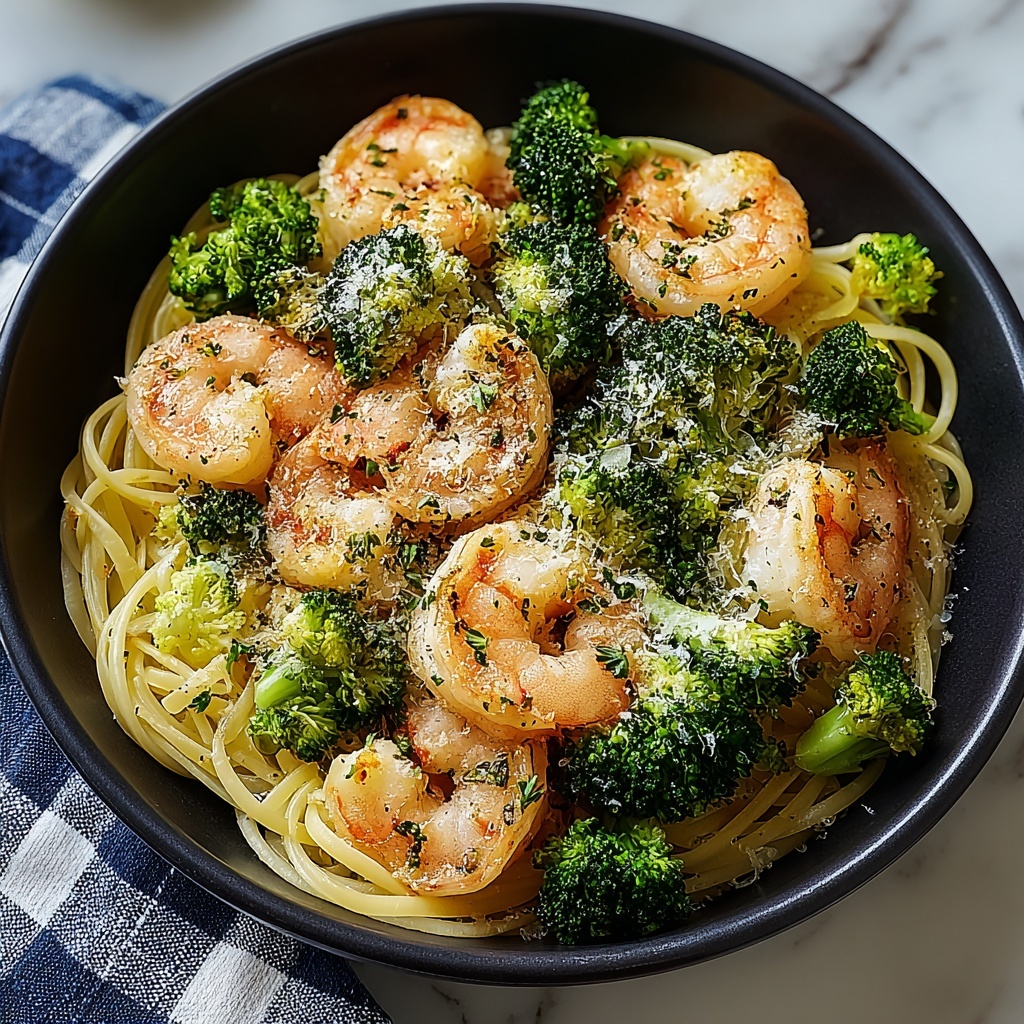 Lemon and Broccoli Pasta with Shrimp Recipe - Recipe Image