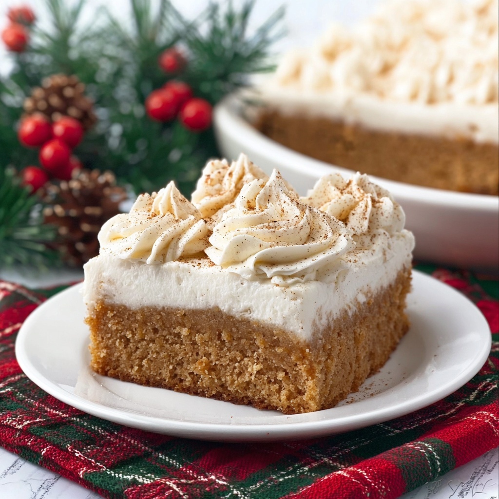Gingerbread Poke Cake Recipe - Recipe Image