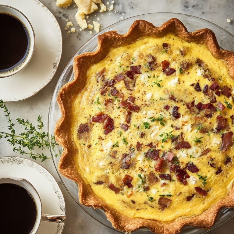Easy Bacon and Blue Cheese Quiche Recipe