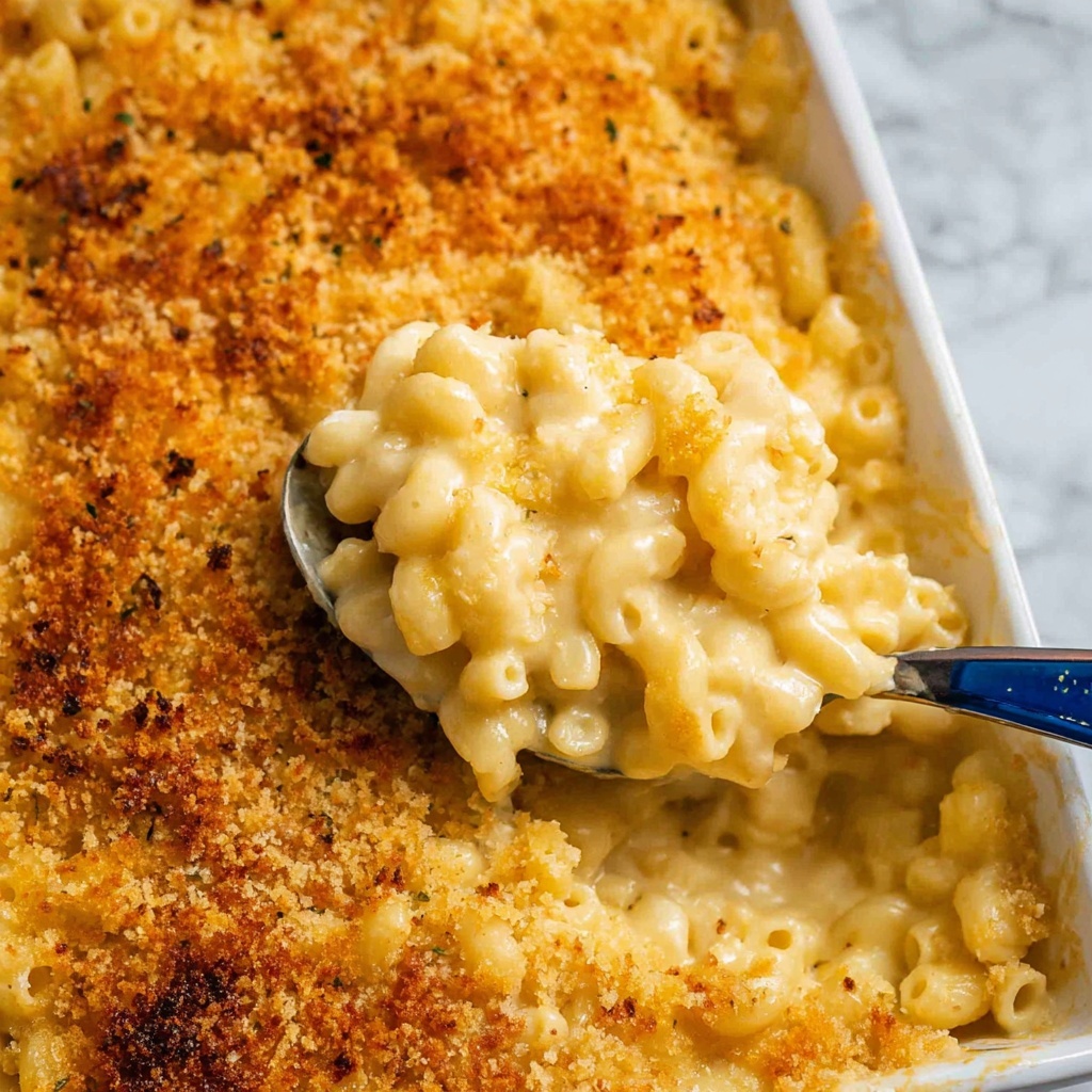 Baked Classic Mac and Cheese with Cheddar, Gruyère, and Panko Topping Recipe - Recipe Image