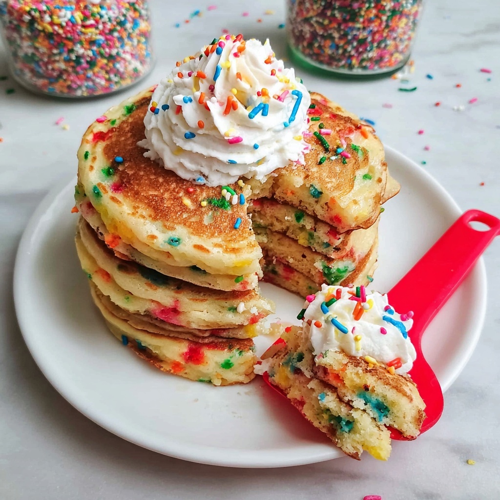 Rainbow Funfetti Pancakes Recipe - Recipe Image