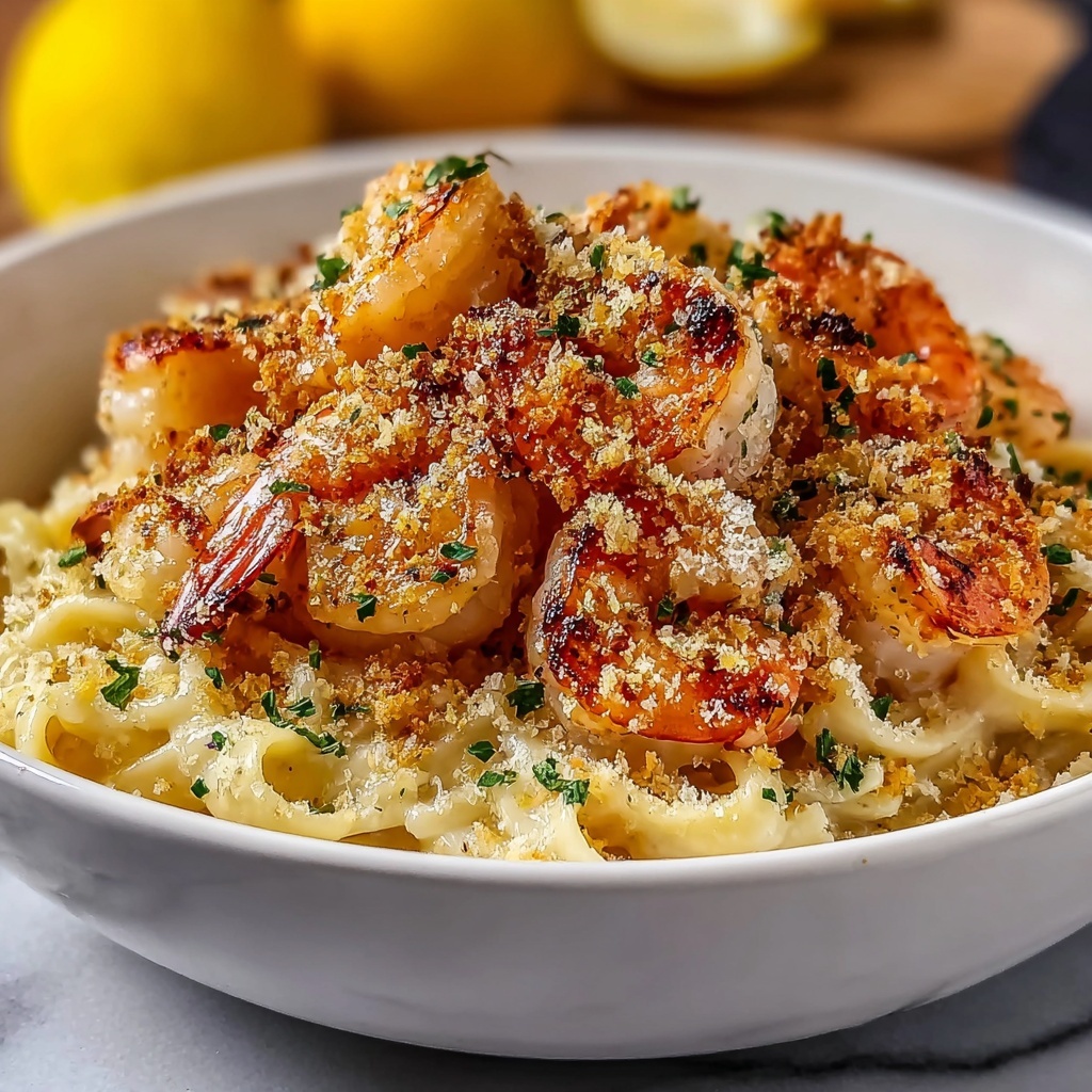 Creamy Garlic Parmesan Shrimp Pasta Recipe - Recipe Image