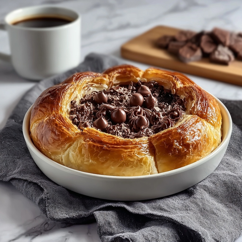 Irresistible Chocolate Croissant Breakfast Bake Recipe - Recipe Image