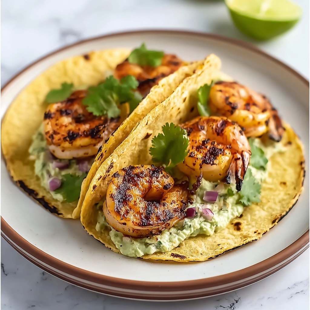 Irresistibly Delicious Cilantro Lime Shrimp Tacos with Creamy Slaw Recipe - Recipe Image
