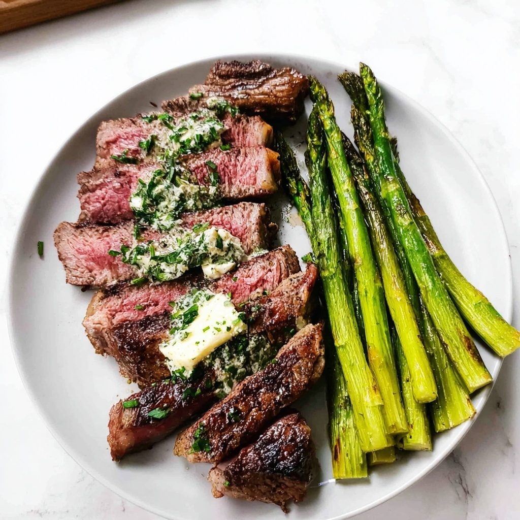 Air Fryer Steak with Garlic Herb Butter Recipe - Recipe Image