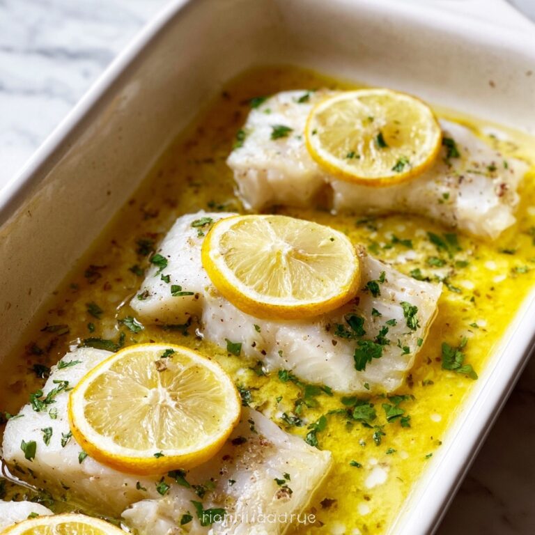 Garlic Butter Lemon Baked Cod Recipe