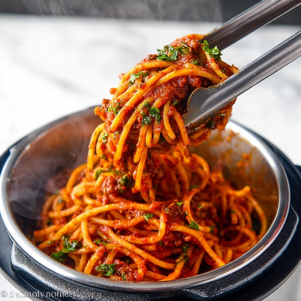 Instant Pot Spaghetti and Meat Sauce Recipe - Recipe Image