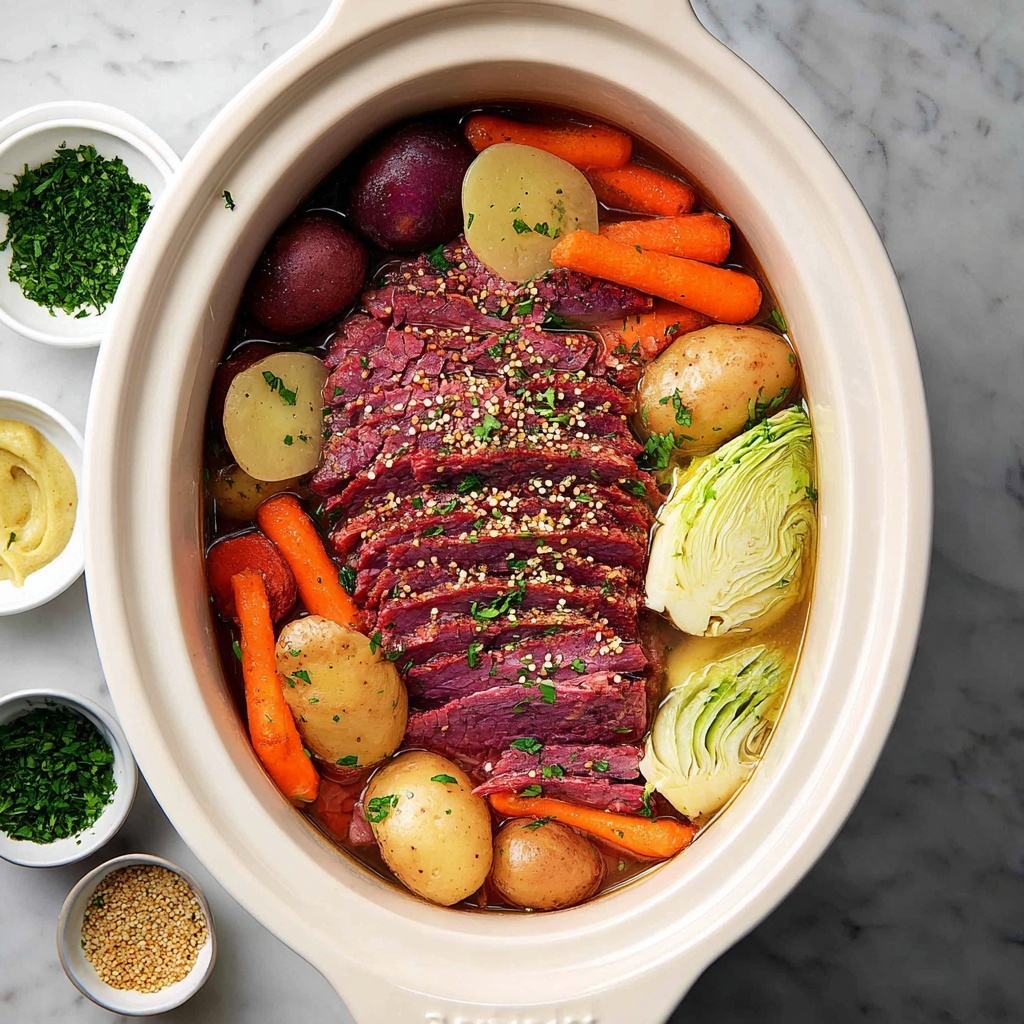 Slow Cooker Corned Beef and Cabbage Recipe - Recipe Image