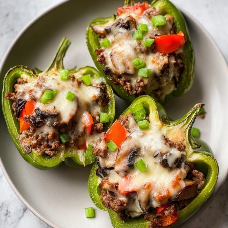 Keto Philly Cheesesteak Stuffed Peppers Recipe