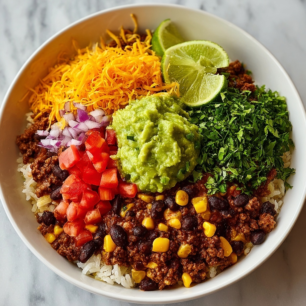 Spicy Mexican Taco Rice Bowl Recipe - Recipe Image