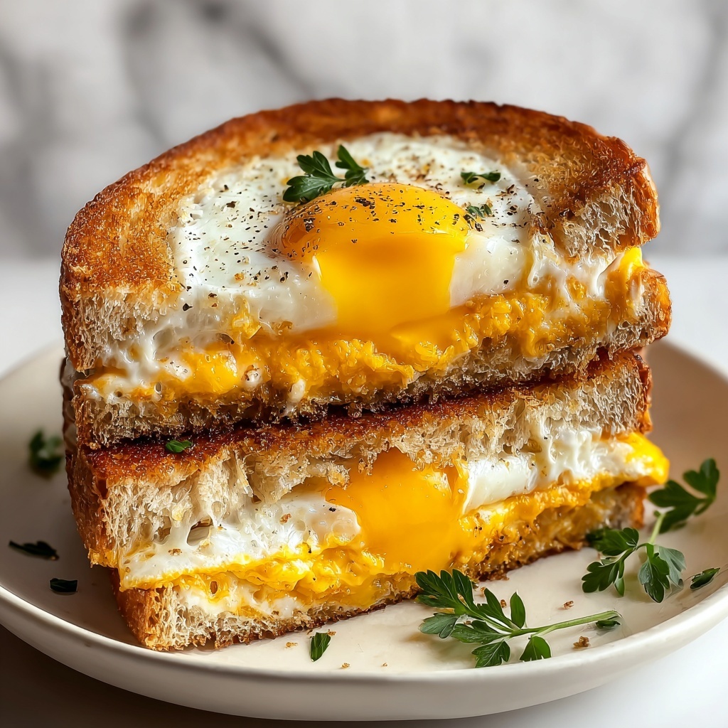Fried Egg Grilled Cheese Sandwich Recipe - Recipe Image