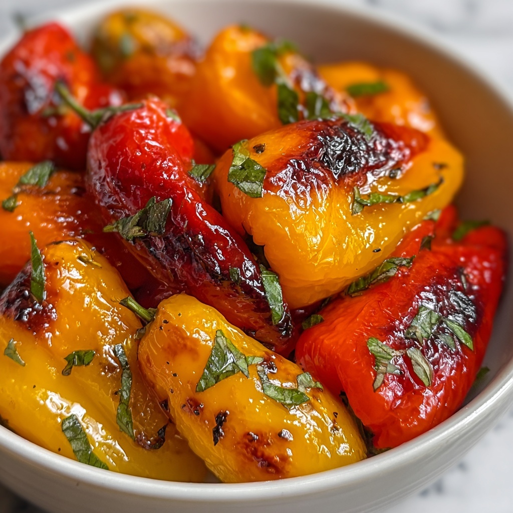 Roasted Mini Sweet Peppers with Garlic, Onion, and Smoked Paprika Recipe - Recipe Image
