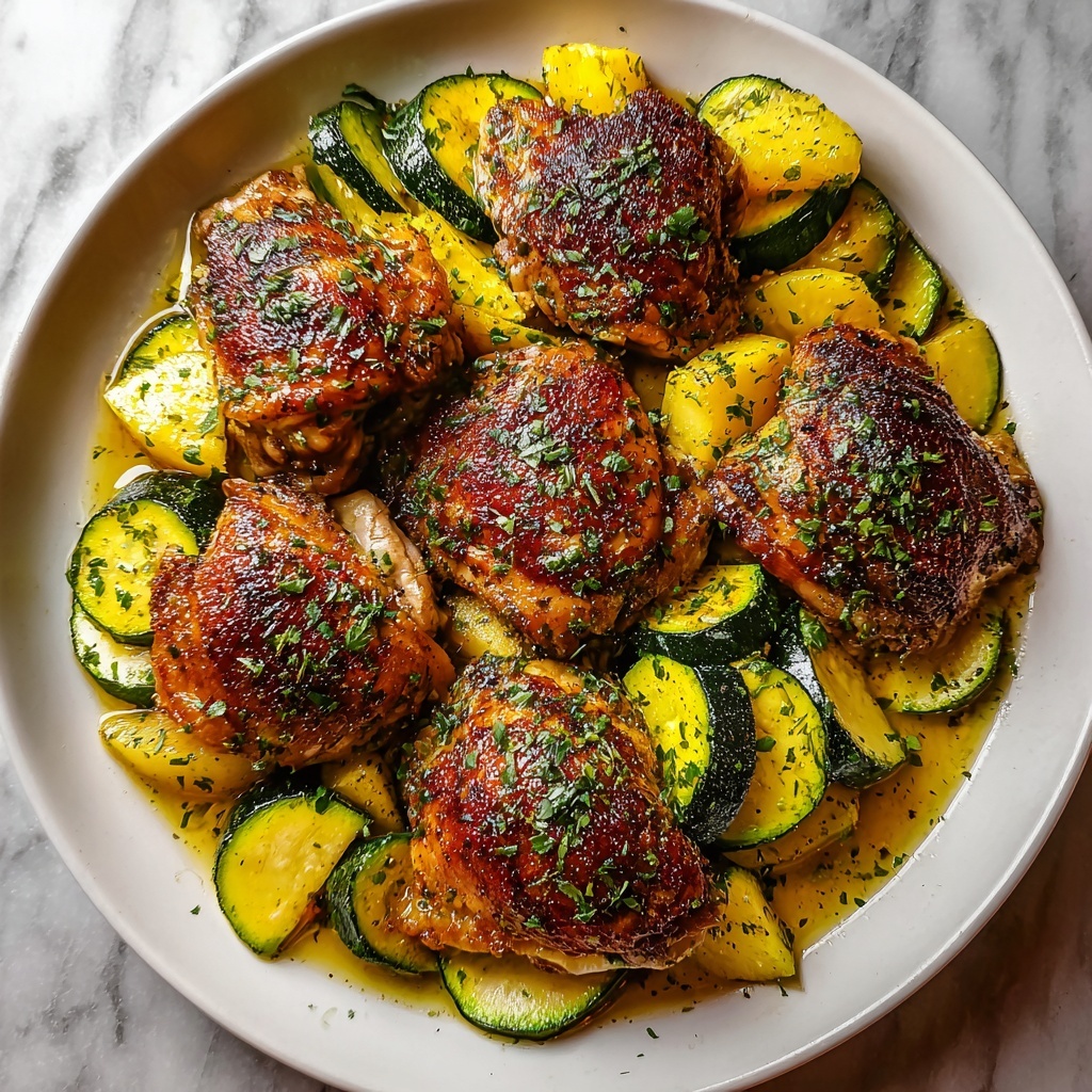 Asado Chicken with Lemon Zucchini Sauté Recipe - Recipe Image