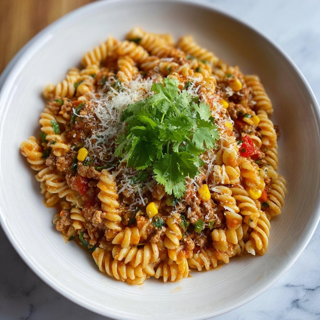 Cheesy Taco Pasta Recipe - Recipe Image