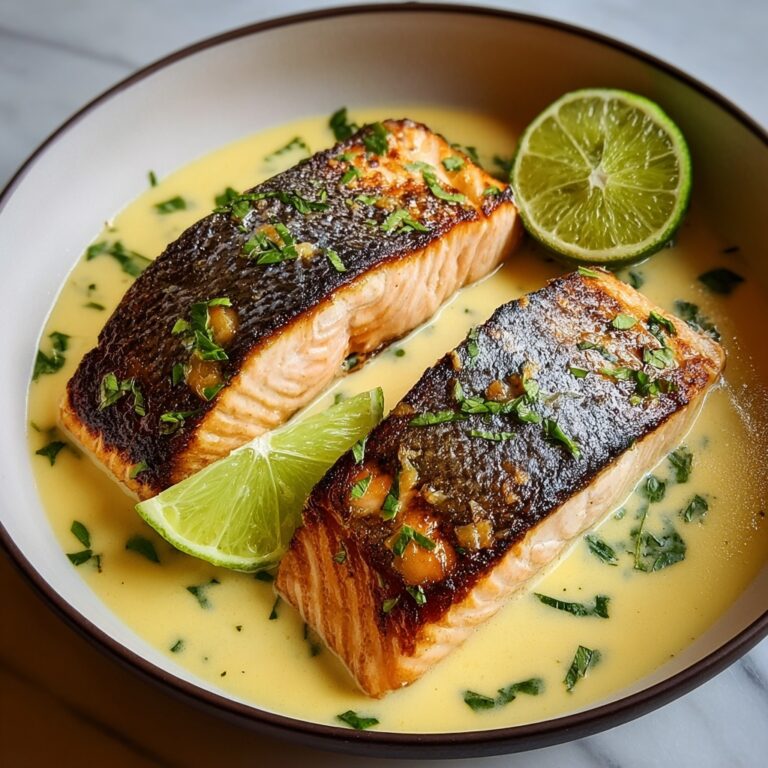 Poached Salmon in Coconut Lime Sauce Recipe
