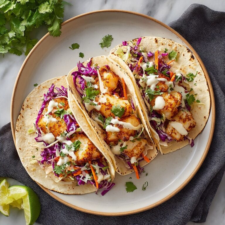 Air Fryer Fish Tacos with Cilantro Lime Slaw Recipe