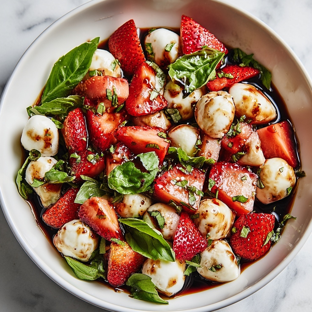 Balsamic Strawberry Caprese: A Fresh Twist on a Classic Salad Recipe - Recipe Image