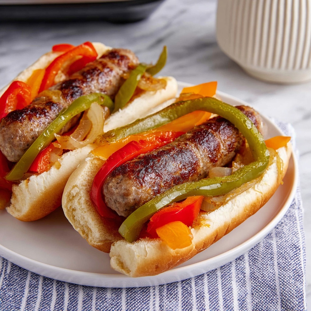 Slow Cooker Sausage and Peppers Recipe - Recipe Image