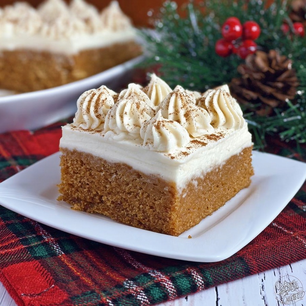 Gingerbread Poke Cake Recipe - Recipe Image