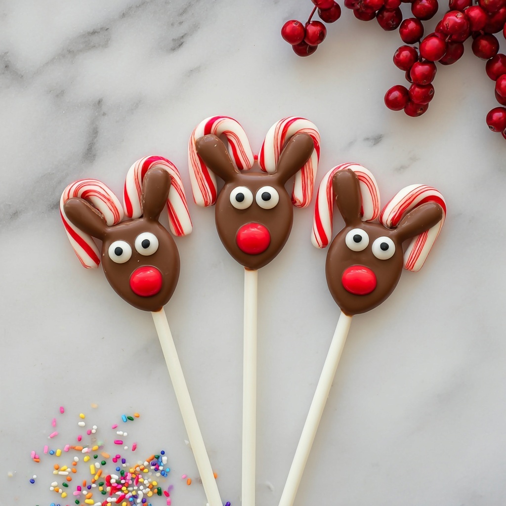 Candy Cane Reindeer Pops Recipe - Recipe Image