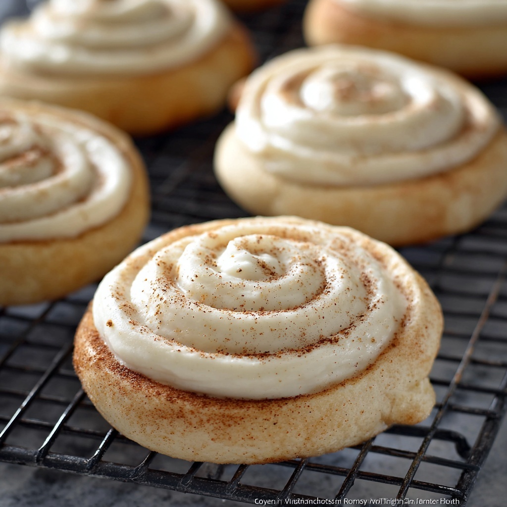 Frosted Cinnamon Roll Cookies Recipe - Recipe Image
