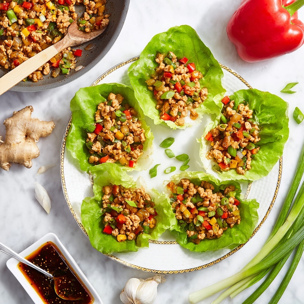 Spicy Chicken Lettuce Wraps with Hoisin and Ginger Recipe - Recipe Image