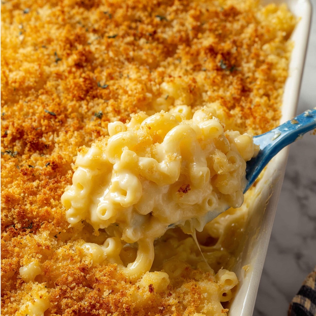 Baked Classic Mac and Cheese with Cheddar, Gruyère, and Panko Topping Recipe - Recipe Image