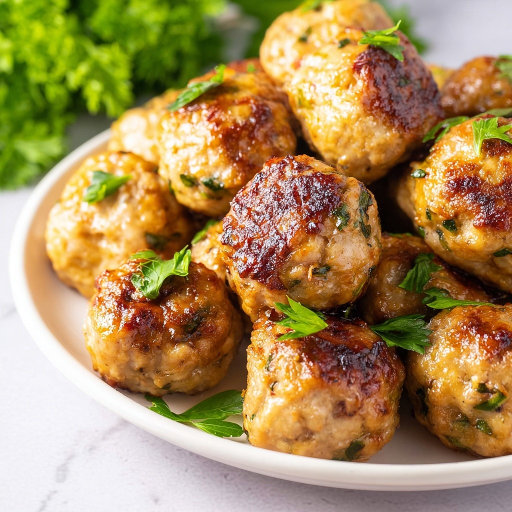 Baked Italian Chicken Meatballs Recipe - Recipe Image