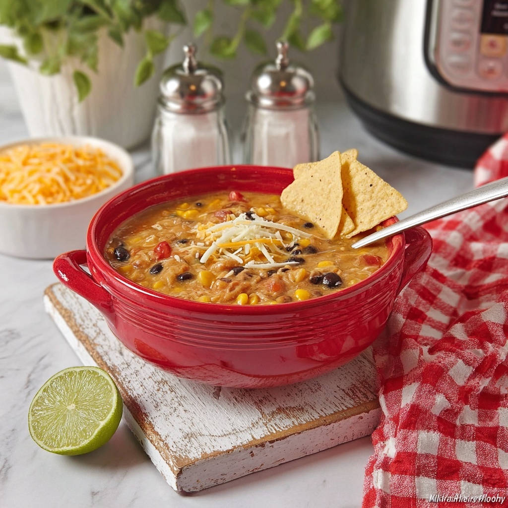 Instant Pot Tex Mex Chicken and Rice Soup Recipe - Recipe Image
