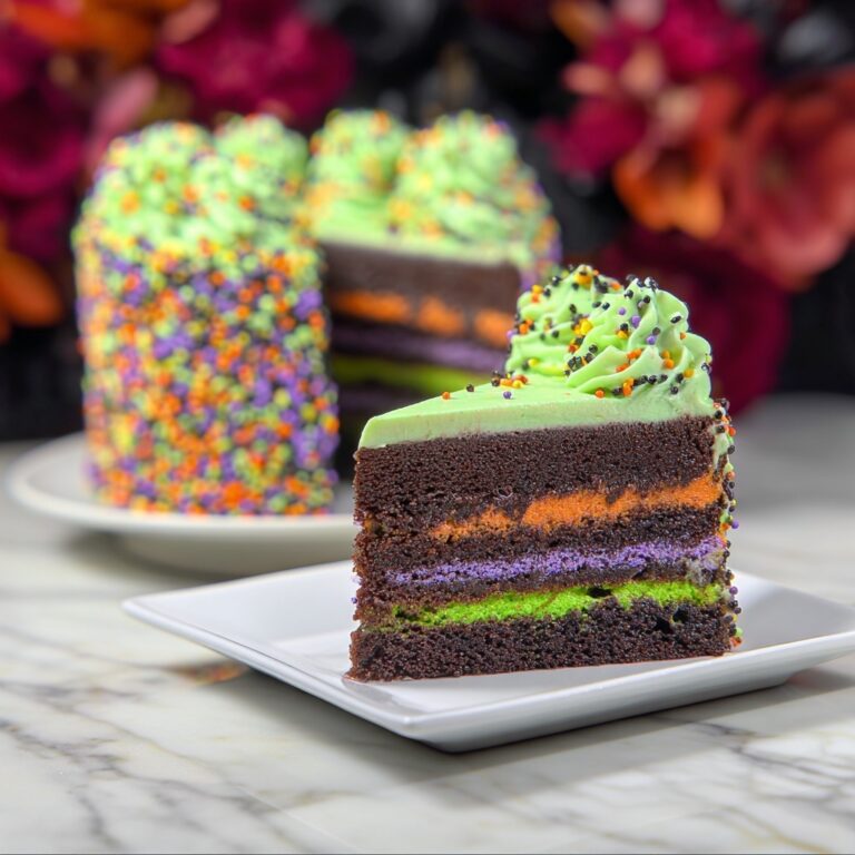 Halloween Dark Chocolate Cake with Spooky Decorations Recipe