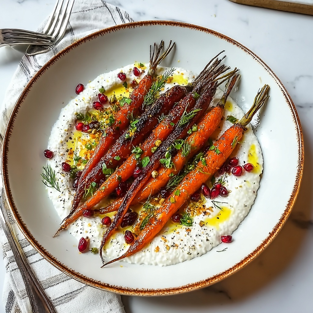 Irresistibly Flavorful: Roasted Carrots with Creamy Vegan Ricotta Recipe - Recipe Image