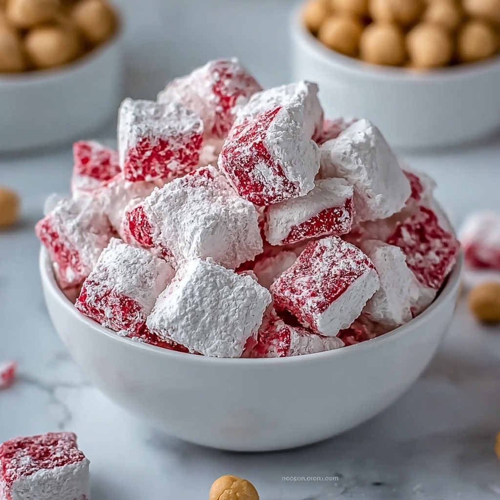Irresistibly Creamy Cherry Cheesecake Puppy Chow Delight Recipe - Recipe Image