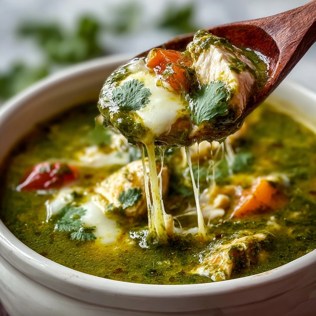 Irresistibly Creamy Crock Pot Green Enchilada Chicken Soup Recipe - Recipe Image