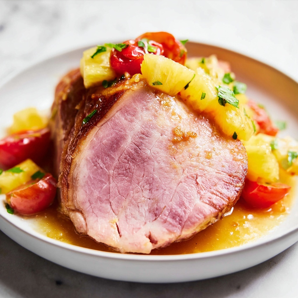 Crockpot Brown Sugar Pineapple Ham Recipe - Recipe Image