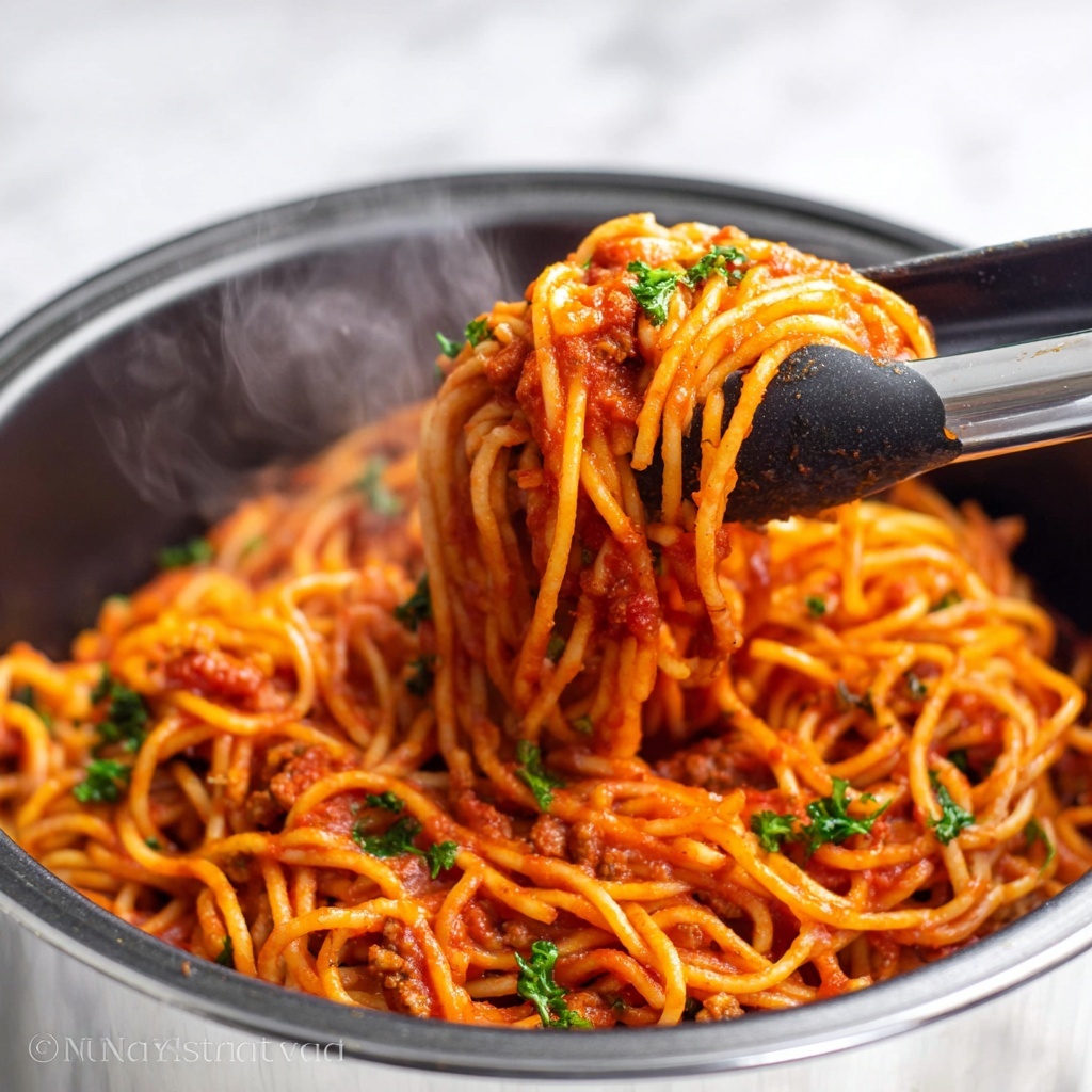 Instant Pot Spaghetti and Meat Sauce Recipe - Recipe Image
