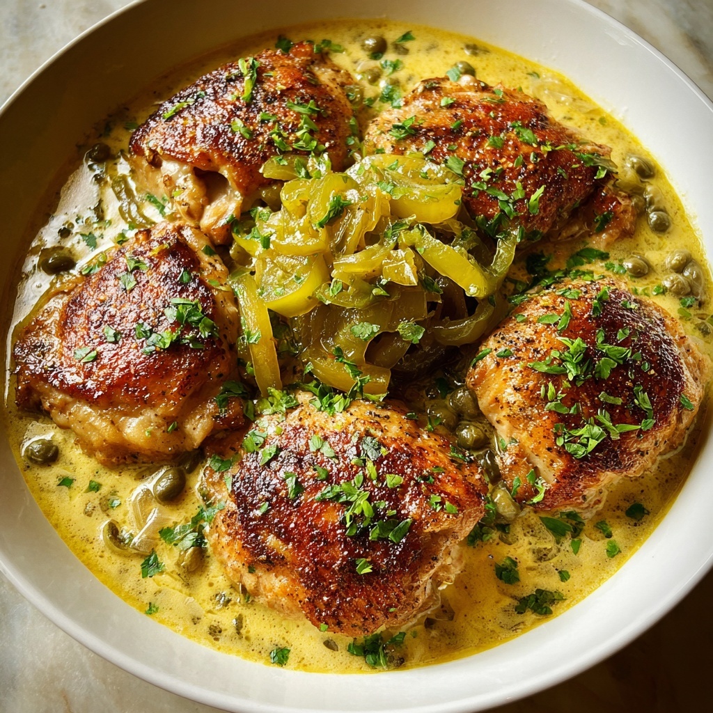 Creamy Pepperoncini Chicken Skillet Recipe - Recipe Image