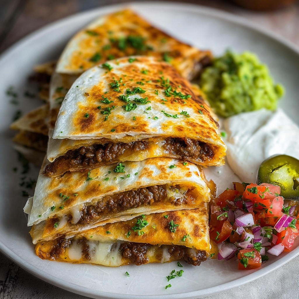 Sizzling Spicy Smashburger Quesadillas Recipe - Recipe Image