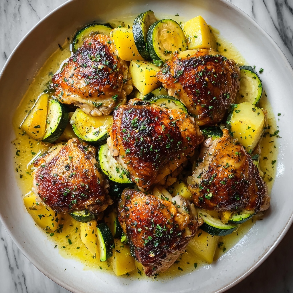 Asado Chicken with Lemon Zucchini Sauté Recipe - Recipe Image