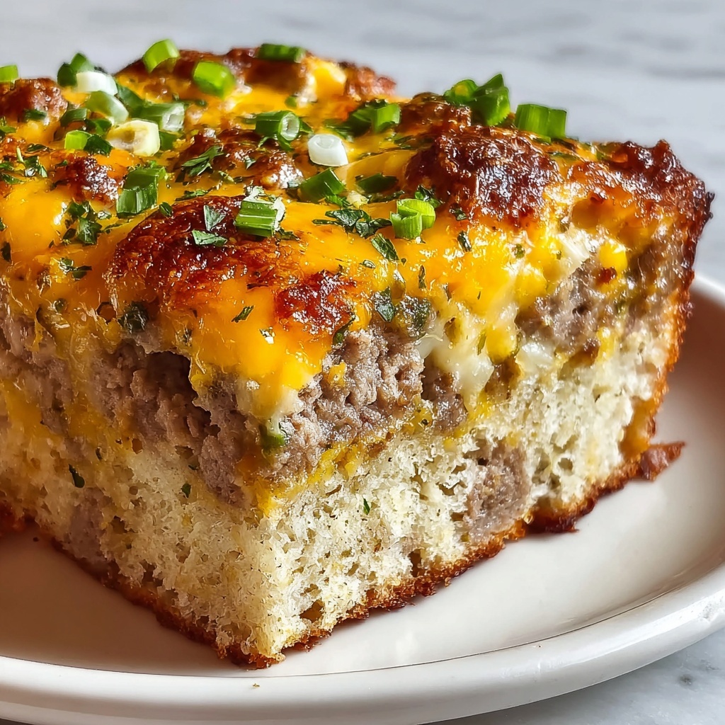 Overnight Breakfast Casserole with Sausage, Cheddar, and Veggies Recipe - Recipe Image