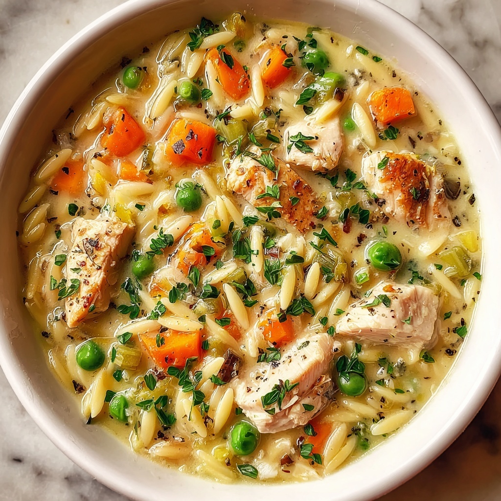 Cozy Chicken Pot Pie Orzo Recipe - Recipe Image