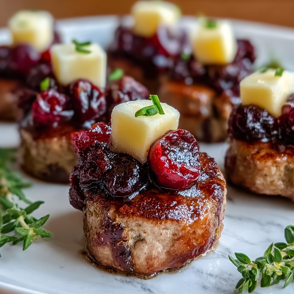 Sheet Pan Smoked Sausage Cranberry Bites Recipe - Recipe Image