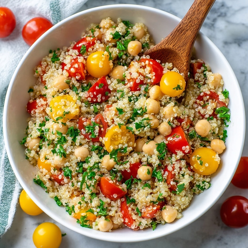 Tomato Quinoa Salad with Chickpeas and Lime Recipe - Recipe Image