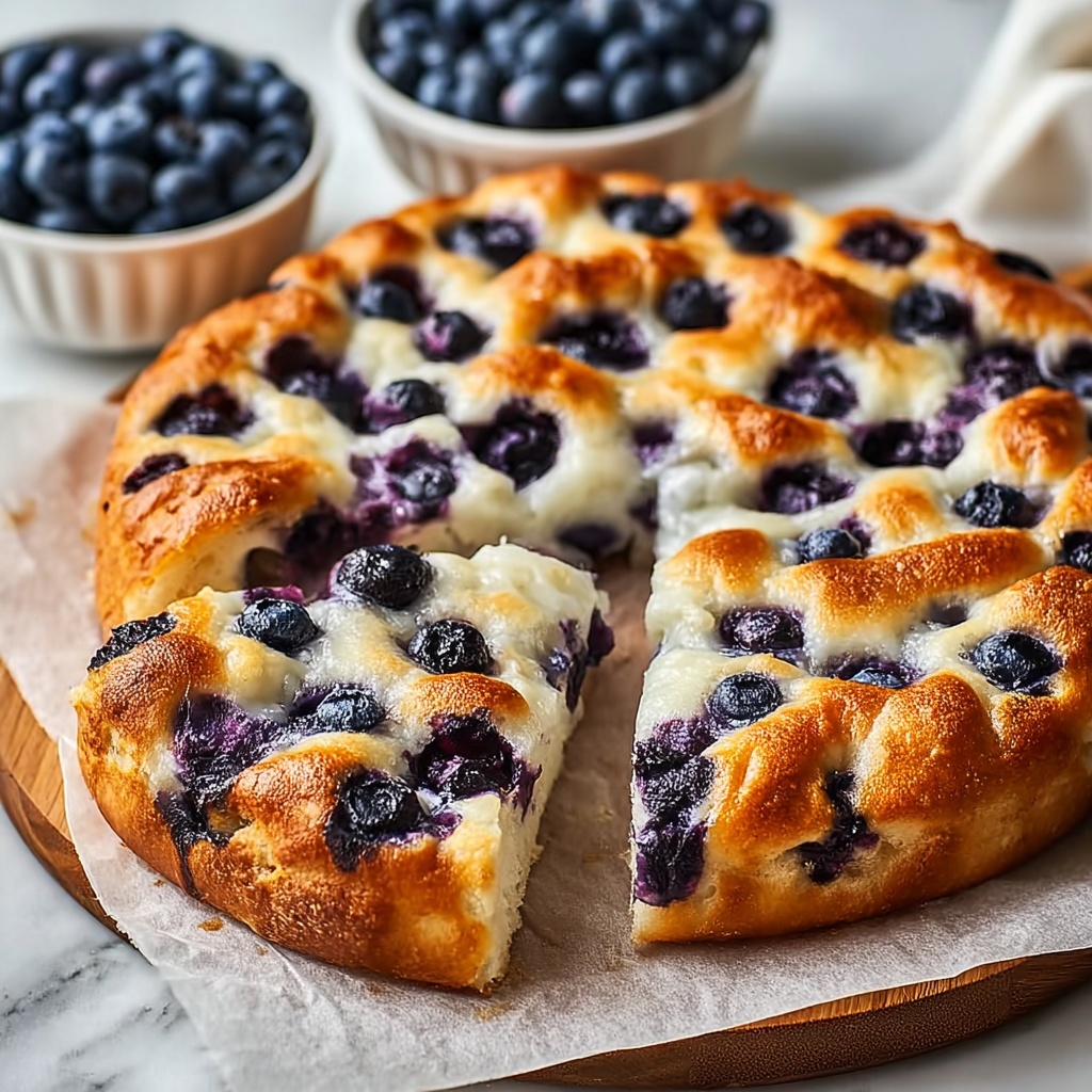 Fluffy Cottage Cheese Blueberry Cloud Bread Recipe - Recipe Image