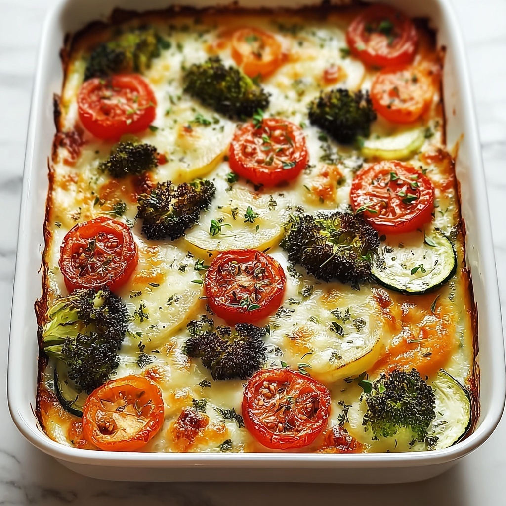 High-Protein Cottage Cheese Veggie Bake Recipe - Recipe Image